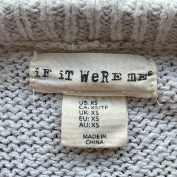 IF IT WERE ME Brand Women's Off White Pullover Sweater ~ XS - Picture 4 of 5